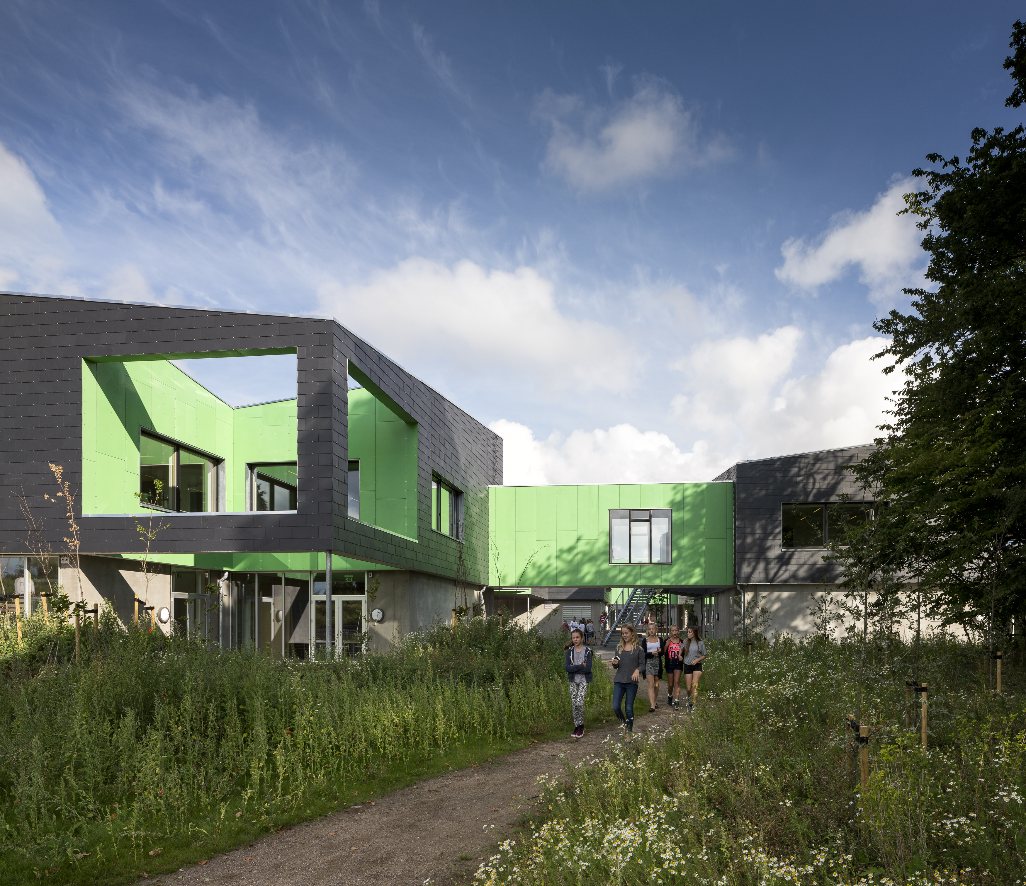 Photo of Fredensborg School Vilhelmsro by Rubow Architects. Photo credit: Adam Mørk