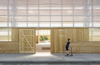 Photo of Gymnasium for street sports Vandkunsten Architects. Photo credit: Mads Frederik.